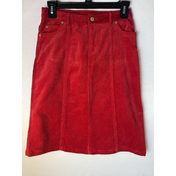 The Children's Place Other - Girls THE CHILDRENS PLACE Red Velour Corduroy‎ With Pockets SKIRT~size 10